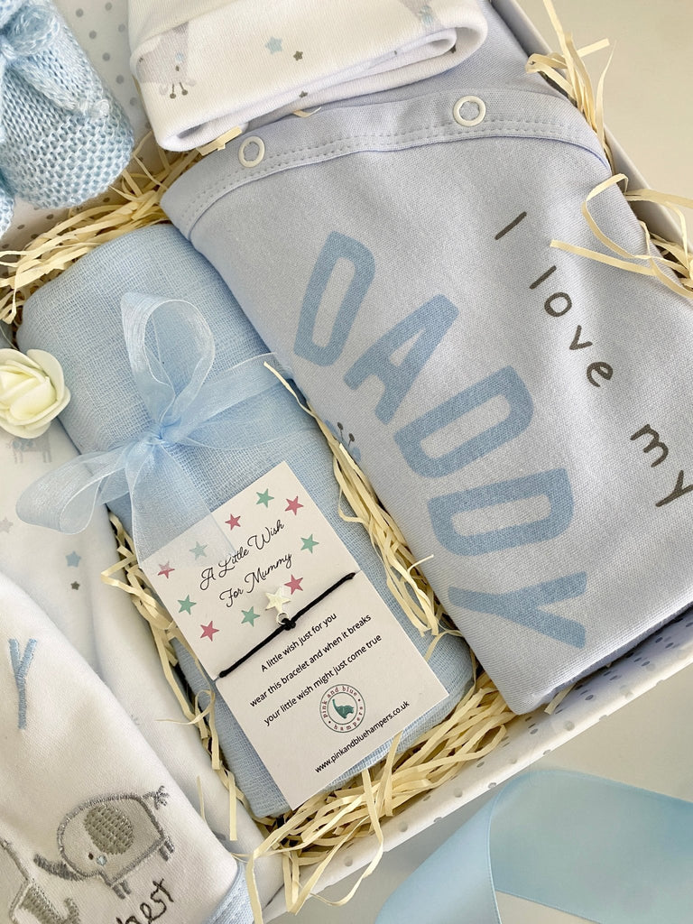 New Mummy & Daddy Gift Hamper - Lots Of Love - Pink and Blue Hampers