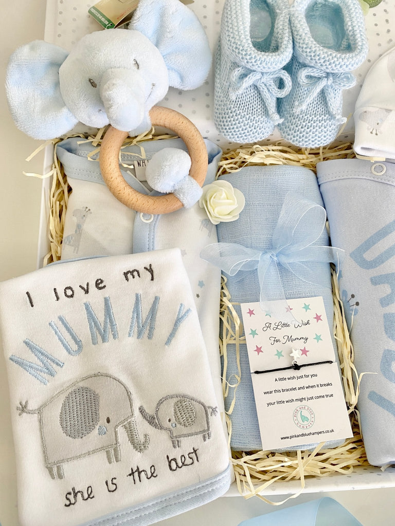 New Mummy & Daddy Gift Hamper - Lots Of Love - Pink and Blue Hampers