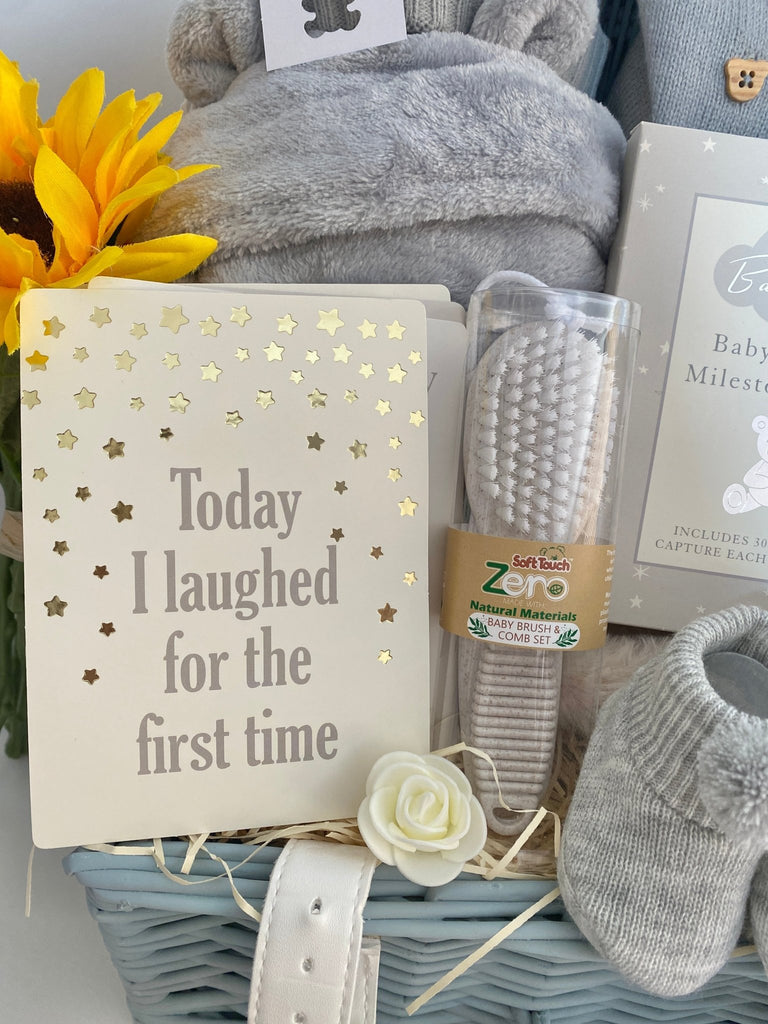 Personalised Baby Hamper - Laughs With Teddy - Pink and Blue Hampers