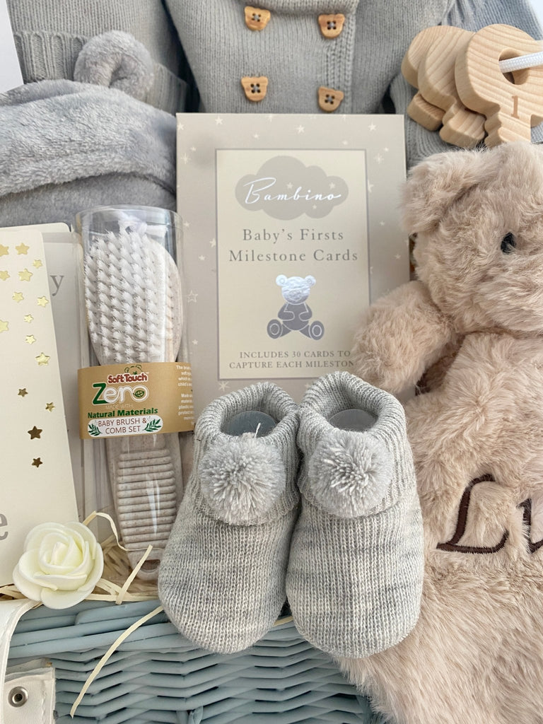 Personalised Baby Hamper - Laughs With Teddy - Pink and Blue Hampers