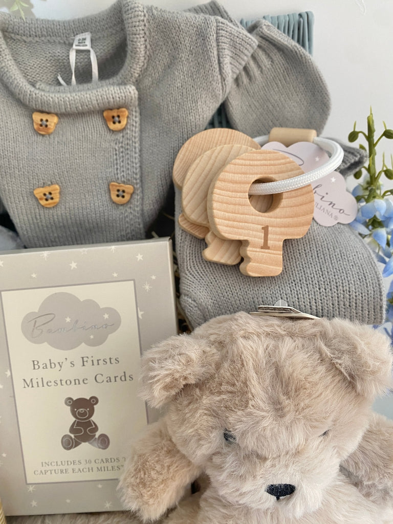 Personalised Baby Hamper - Laughs With Teddy - Pink and Blue Hampers