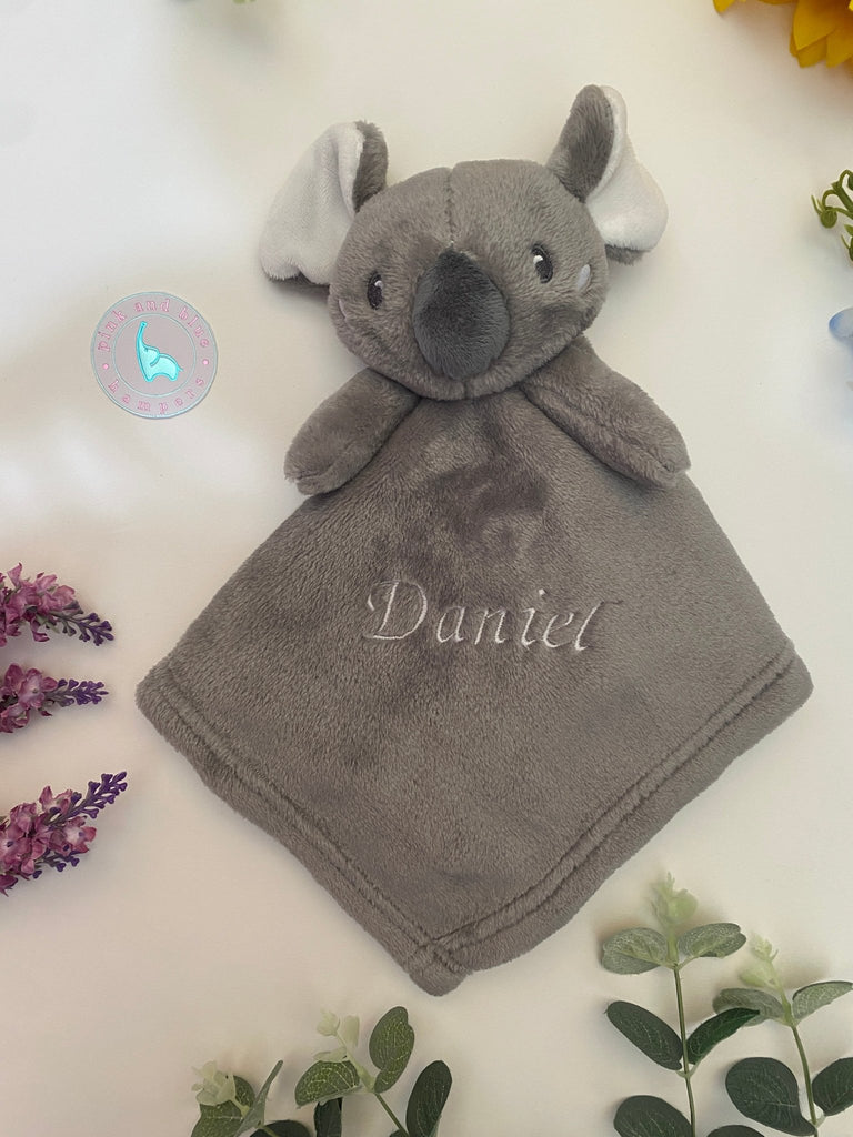 Personalised Koala Baby Comforter - Pink and Blue Hampers