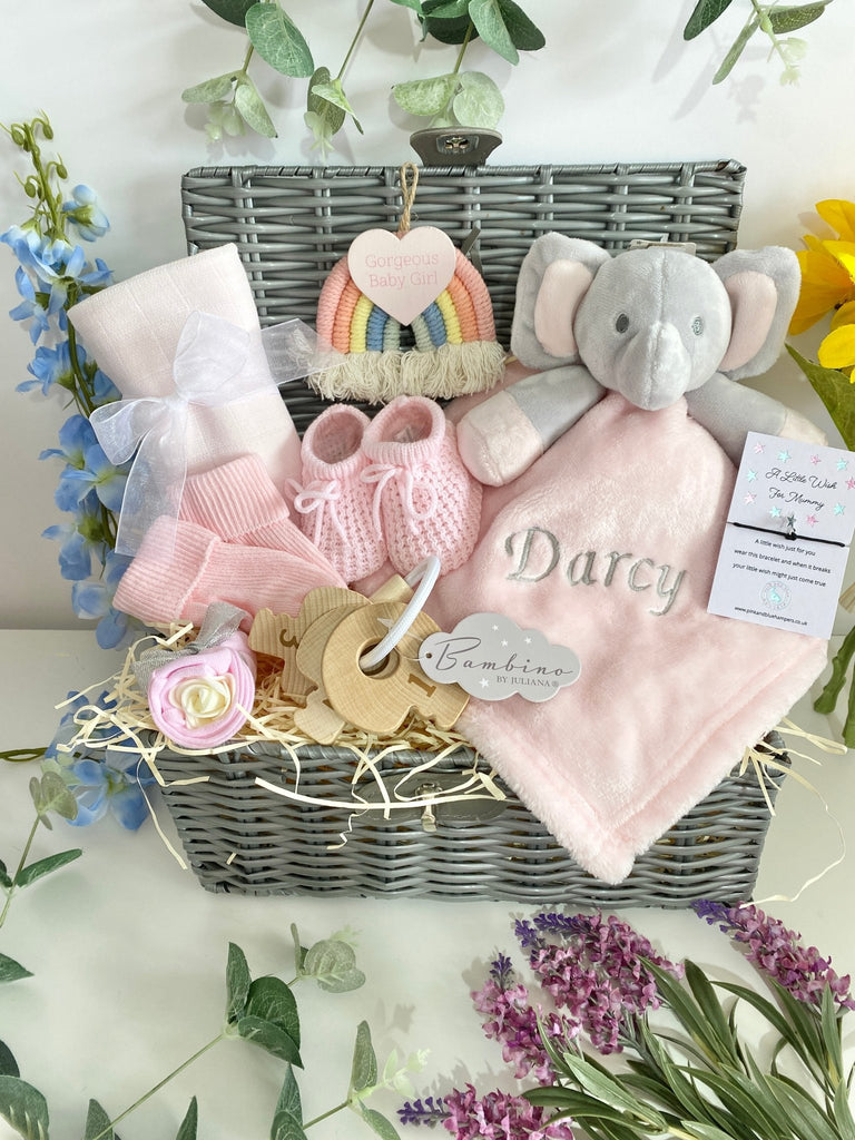 Personalised New Mum Baby Girl Gift Hamper - Gorgeous Baby Girl - Pink and Blue Hampers