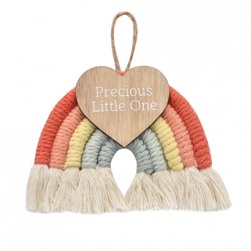 Petit Cheri Macrame Rainbow Hanger - Precious Little One - Pink and Blue Hampers