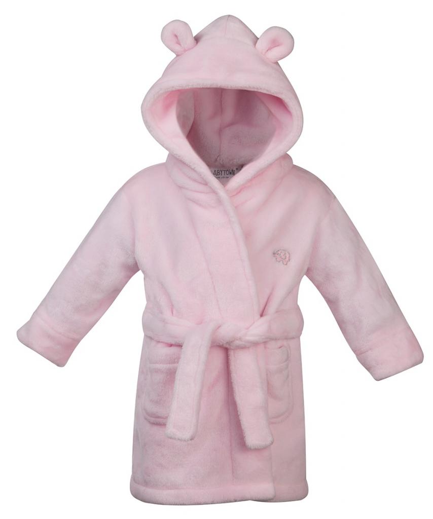 Pink Baby Dressing Gown 0 - 6 months - Pink and Blue Hampers