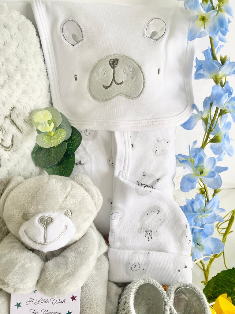 Smiley Bear Unisex Baby Hamper - Pink and Blue Hampers