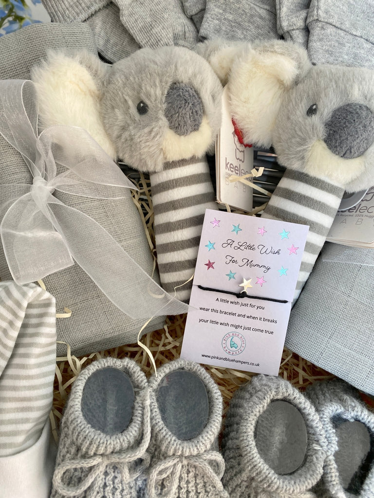 Twin Baby Hamper - Adorable Koalas - Pink and Blue Hampers