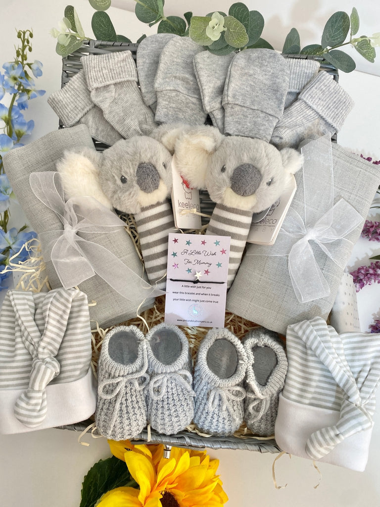 Twin Baby Hamper - Adorable Koalas - Pink and Blue Hampers