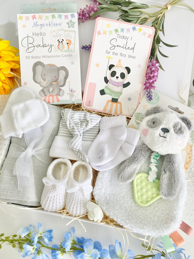 Unisex Baby Gift - Sleepy Panda - Pink and Blue Hampers