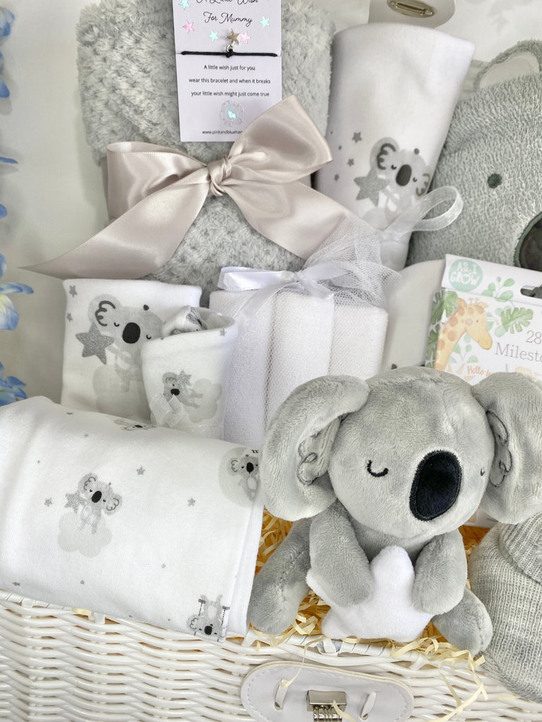 Unisex Baby Hamper - Koala Hugging Star Teddy - Pink and Blue Hampers