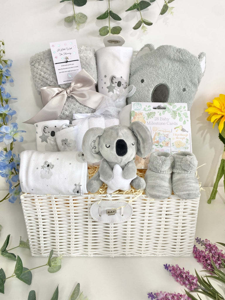 Unisex Baby Hamper - Koala Hugging Star Teddy - Pink and Blue Hampers