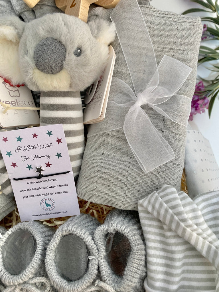 Unisex Twin Baby Hamper - Sweet Koala Friends - Pink and Blue Hampers