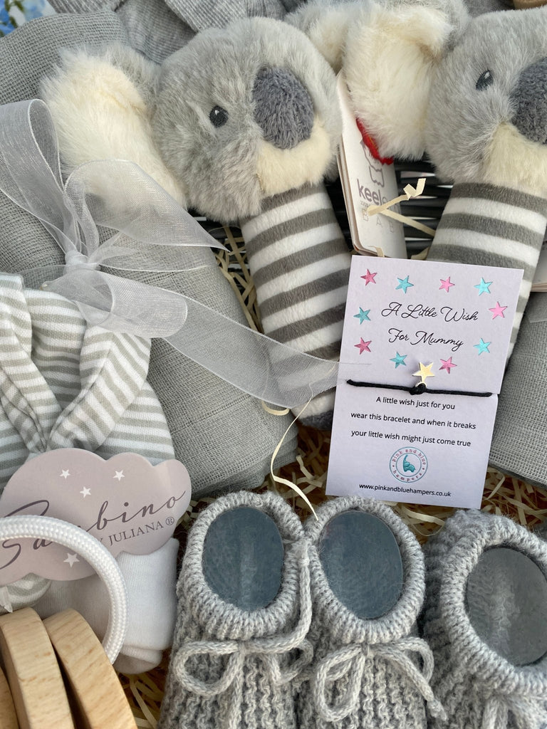 Unisex Twin Baby Hamper - Sweet Koala Friends - Pink and Blue Hampers