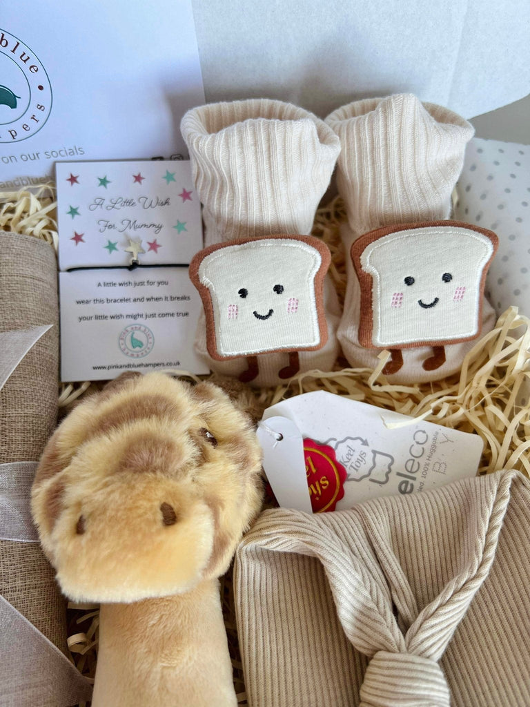 Utterly Adorable Toast Sock Baby Gift Hamper - Pink and Blue Hampers