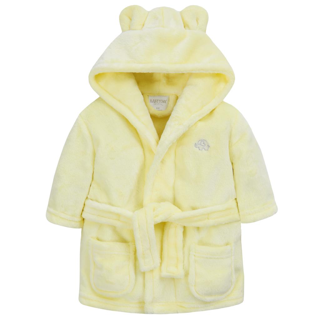 Yellow Baby Dressing Gown Size 0 - 6 Months - Pink and Blue Hampers