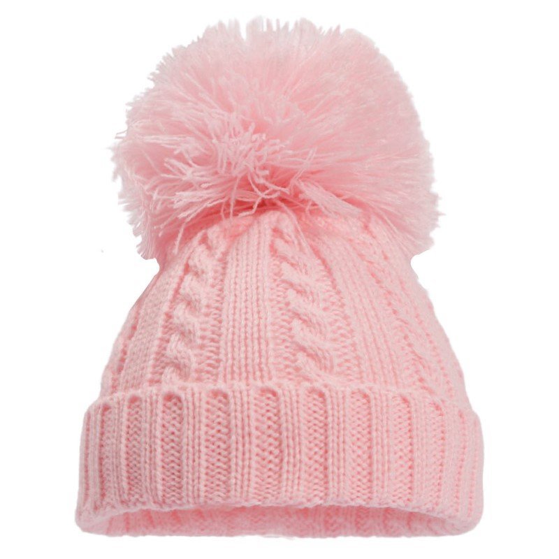 Baby Pink Bobble Hat - Pink and Blue Hampers