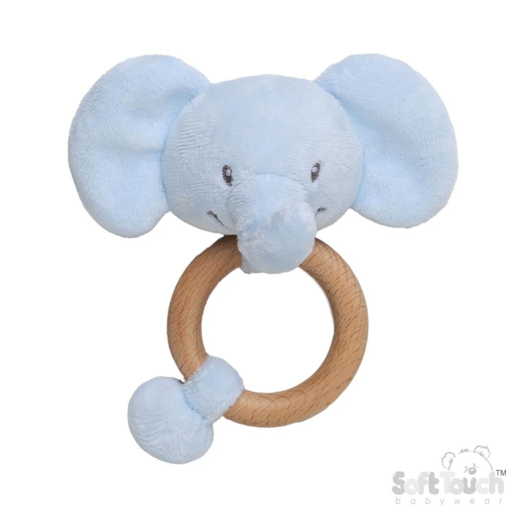 Blue Elephant Rattle Ring - Pink and Blue Hampers