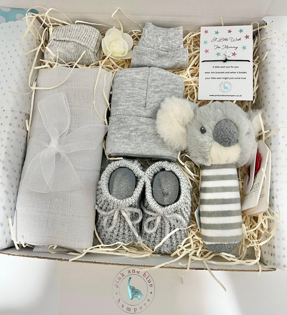 Gorgeous Animal Baby Gift Set, New Baby Gift, Baby Shower Gift - Pink and Blue Hampers