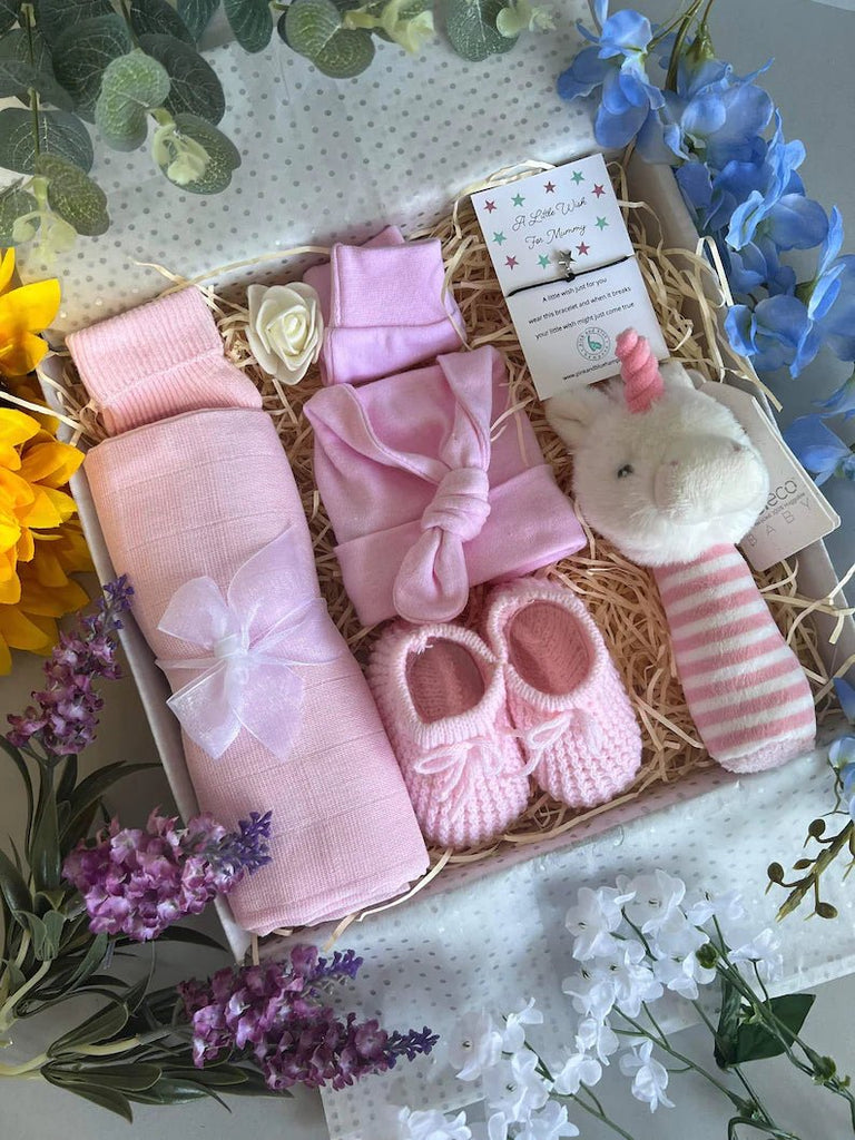 Gorgeous Animal Baby Gift Set, New Baby Gift, Baby Shower Gift - Pink and Blue Hampers