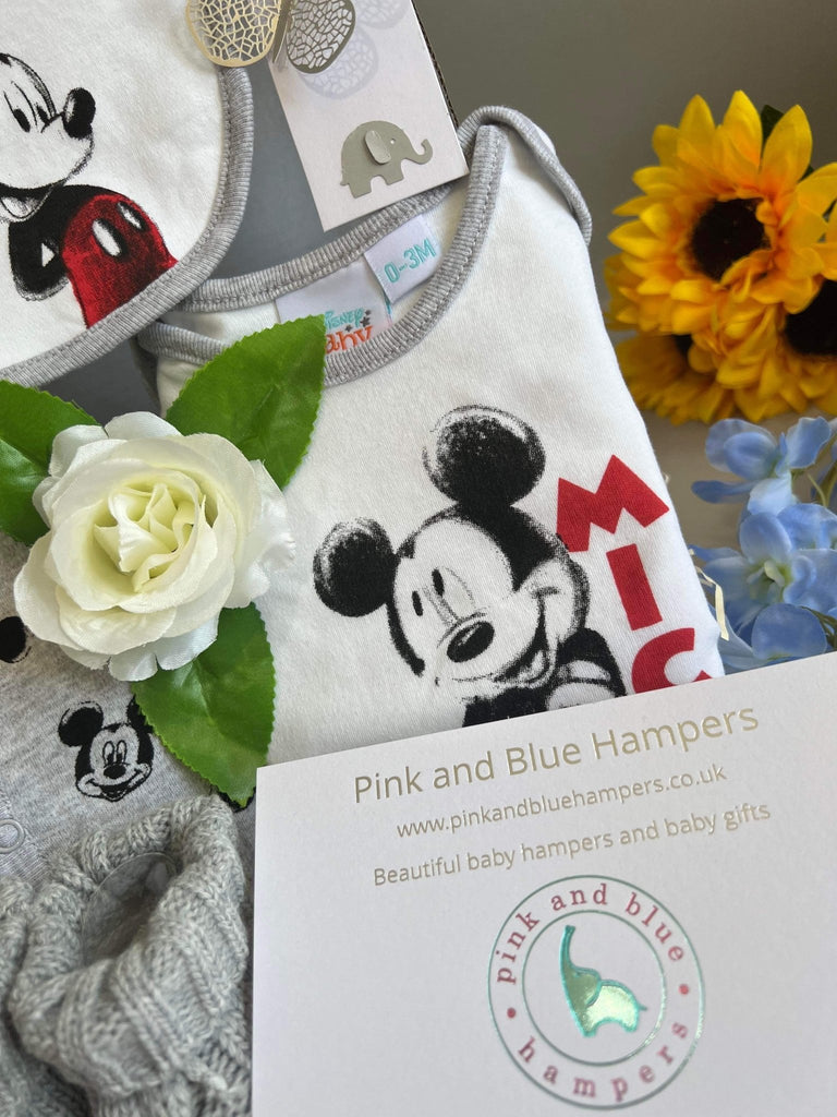 Gorgeous Mickey Mouse Themed New Baby Gift Set - Pink and Blue Hampers