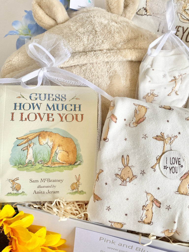 Guess How Much I Love You, Gorgeous New Baby Gift Hamper - Pink and Blue Hampers