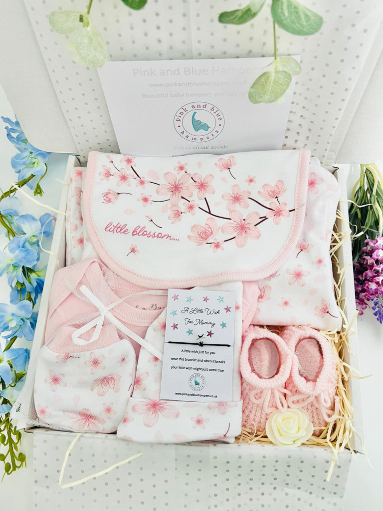 Little Blossom Baby Girl Gift Set - Pink and Blue Hampers