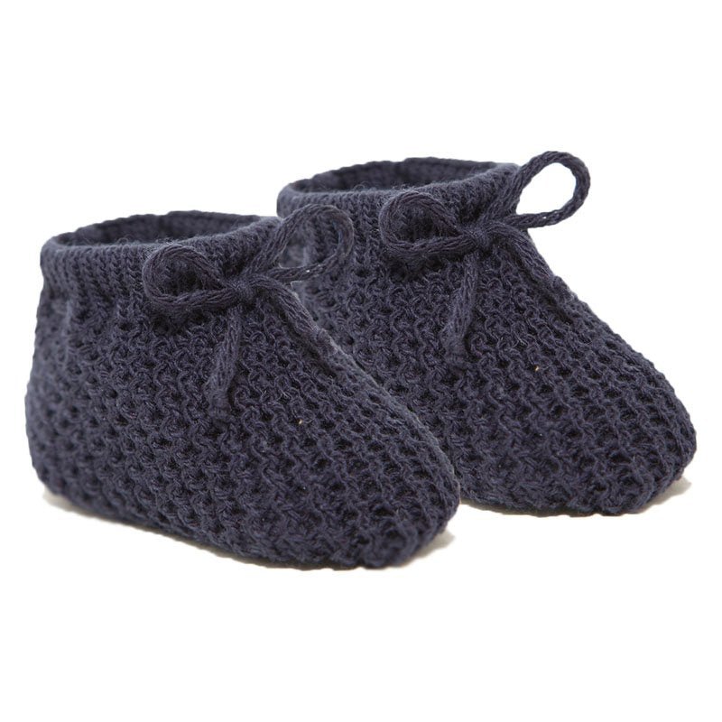 Navy Baby Booties - Pink and Blue Hampers