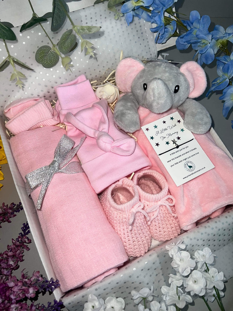 Personalised Baby Gift Set, Gorgeous New Baby Gift - Pink and Blue Hampers