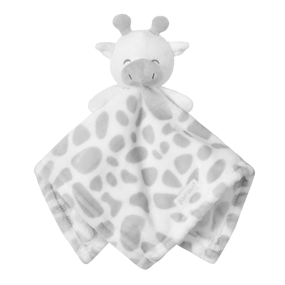 Personalised Giraffe Baby Comforter - Pink and Blue Hampers