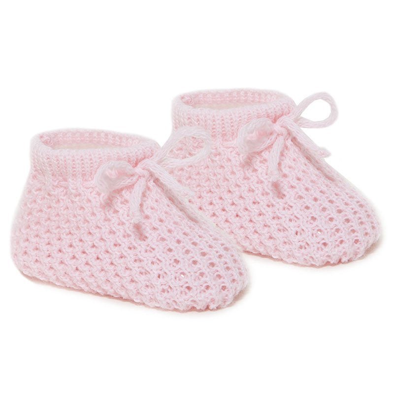 Pink Baby Booties - Pink and Blue Hampers