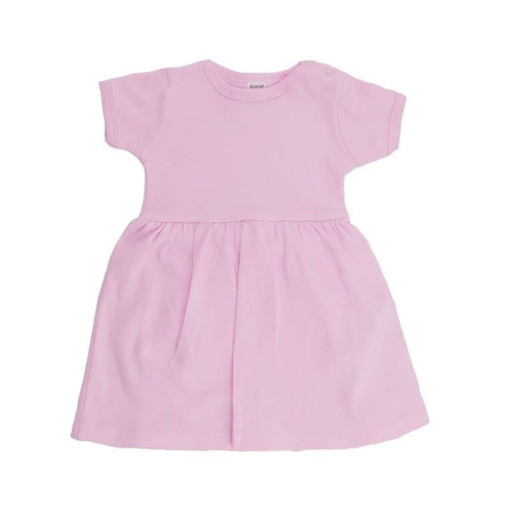 Pink Baby Girls Bodysuit Dress - Pink and Blue Hampers