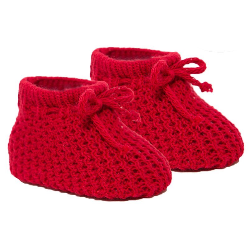 Red baby booties - Pink and Blue Hampers