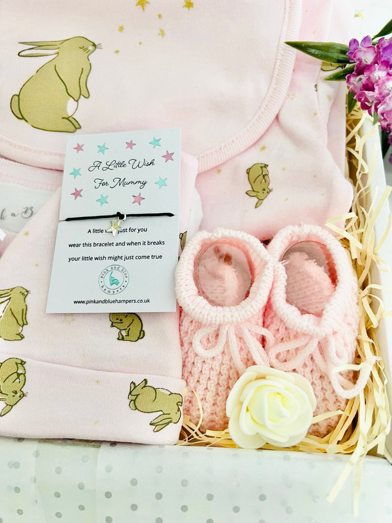 So Cute Bunny and Stars Baby Gift Set - Pink and Blue Hampers