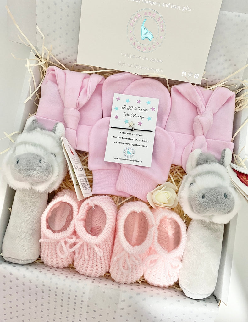 Sweet Twin Baby Girls Gift Set, Twin Gift Set - Pink and Blue Hampers